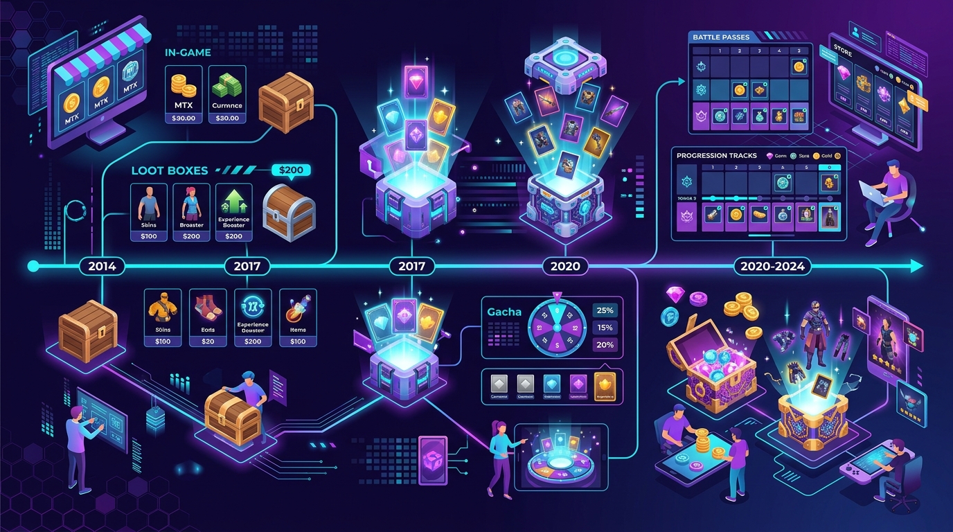 Od konjskog oklopa do digitalnog kazina: Razvoj mikrotransakcija i loot box mehanika u prethodnoj deceniji